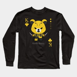 Knife Beezy Evil bear knife cute scary cool Halloween card Long Sleeve T-Shirt